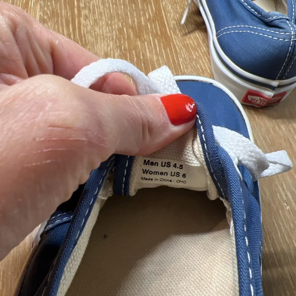Vans‎ Sneakers Blue & White Men's 4.5 Womens 6